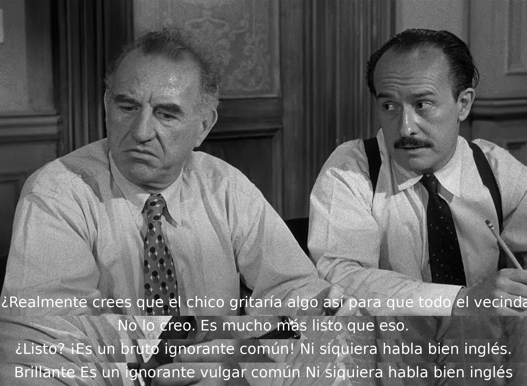 Un hombre cuestiona si un chico sería tan ingenuo como para gritar algo público. Otro lo considera más astuto. La discusión se centra en la inteligencia y las habilidades de comunicación del chico, siendo desestimadas por algunos como ignorantes.