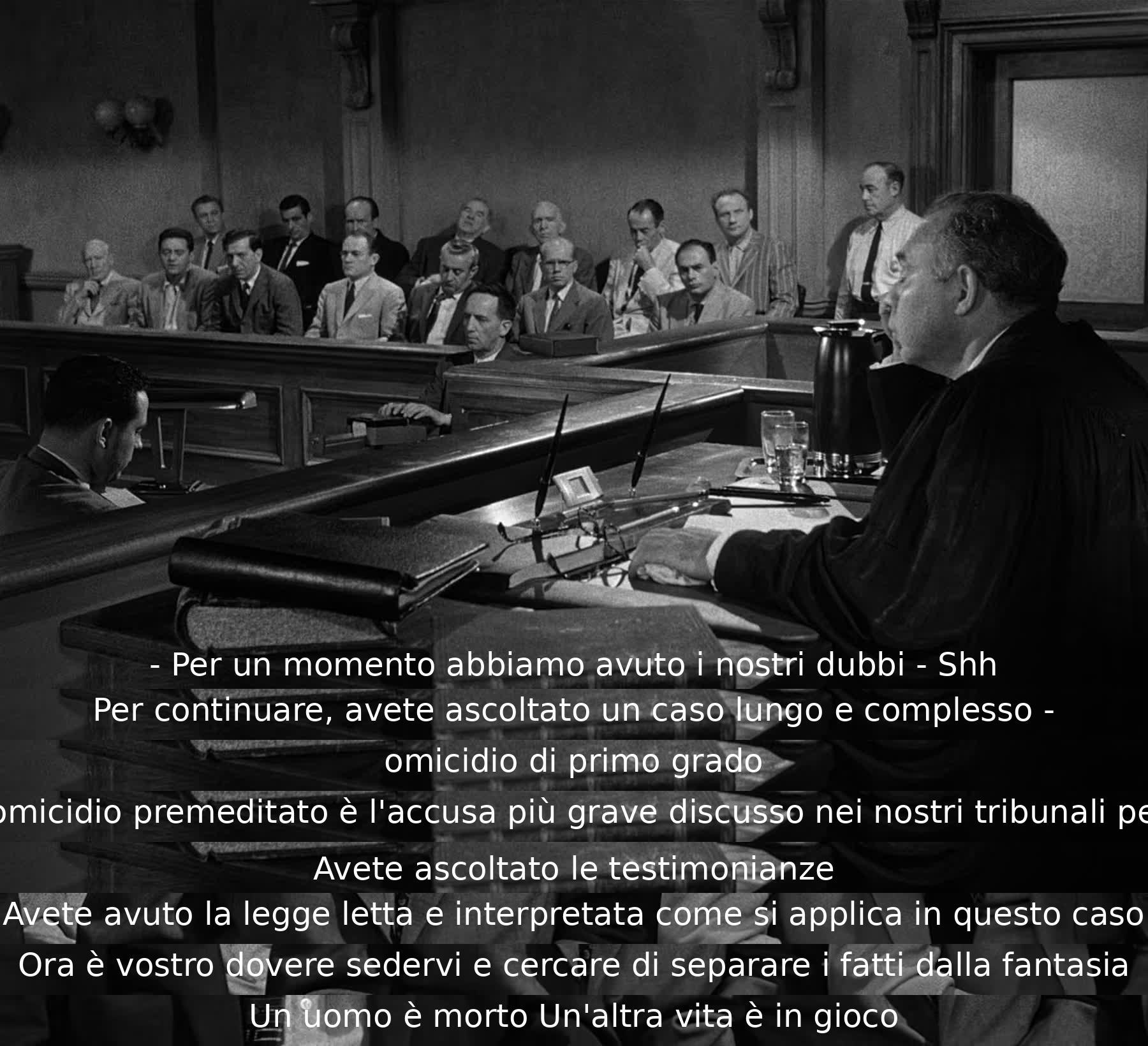 Per un momento, c'è stata incertezza. Dopo un lungo caso di omicidio di primo grado, con testimonianze e legge esaminate, ora bisogna separare fatti da fantasia per decidere su un'accusa così grave. C'è una vita in gioco e un dovere di giustizia da rispettare.