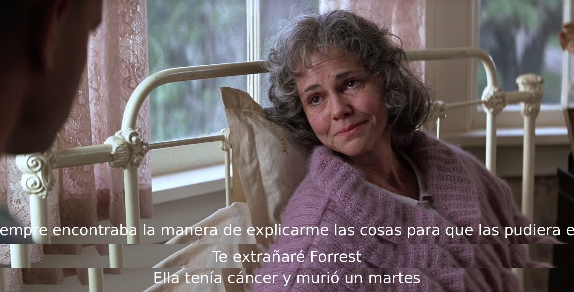 La madre de Forrest solía simplificar para él. Él la extrañará. Ella falleció un martes a causa de cáncer.