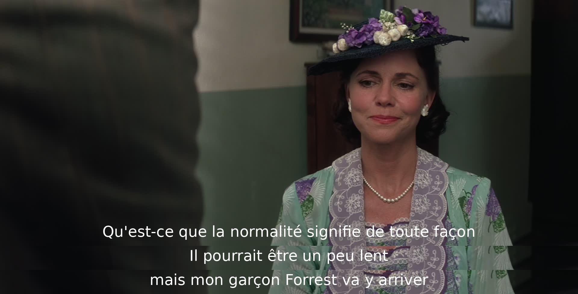 La normalité est remise en question, suggérant que la lenteur de Forrest n'est pas un obstacle. Son père est convaincu qu'il réussira malgré tout.