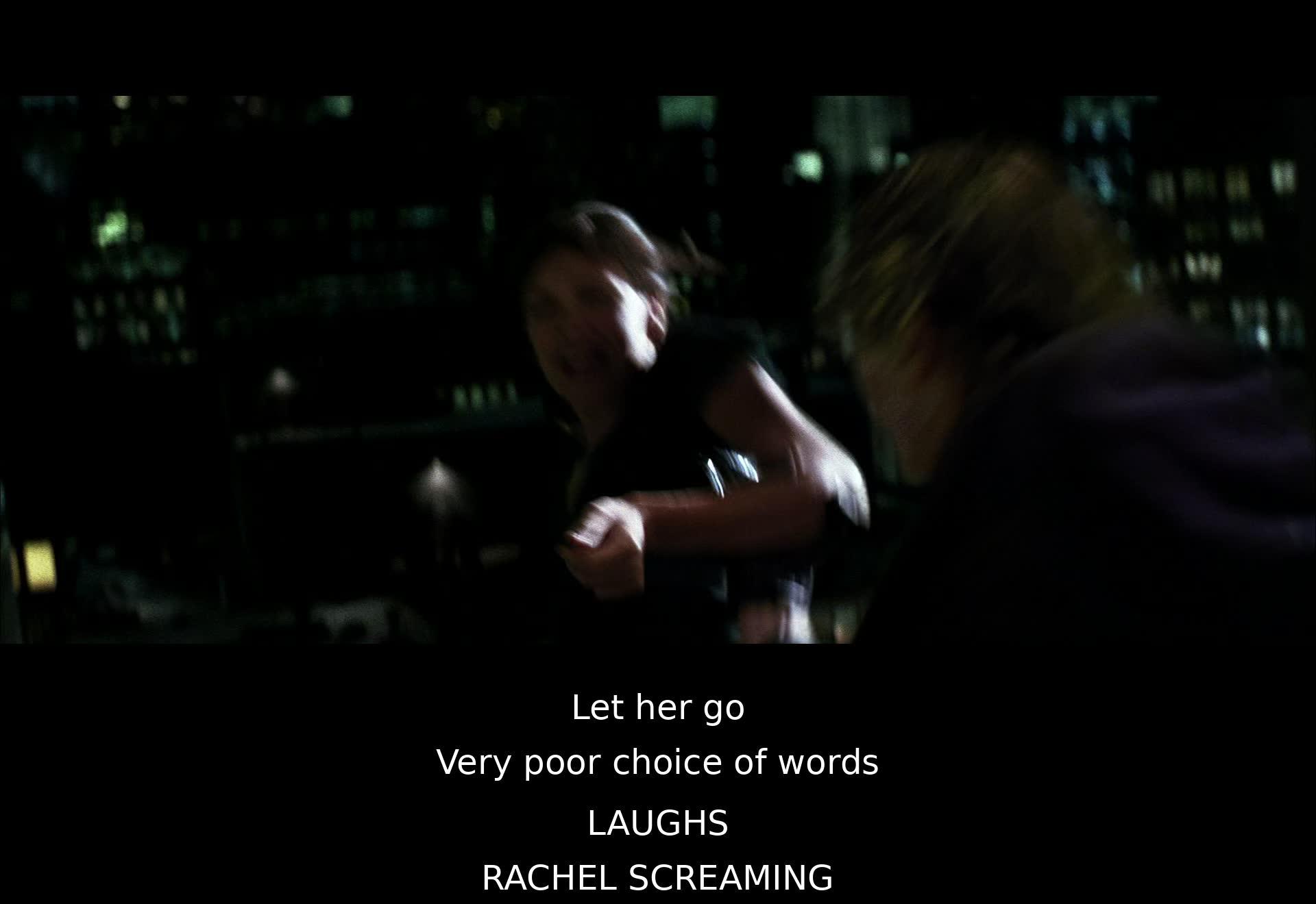 A negotiation turns tense as the speaker demands the release of a hostage, receiving a mocking response. The situation escalates with the hostage's fear audible.